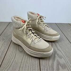 Sorel Ona 503 Mid Cozy Lace-Up Sneaker Boots US10 Ceramic/Bleached Ceramic $140